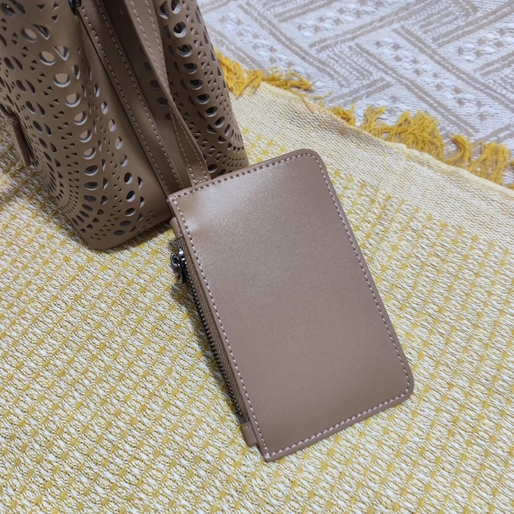 Alaïa Taupe Laser-Cut Scalloped Tote